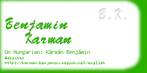 benjamin karman business card