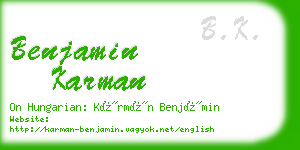 benjamin karman business card